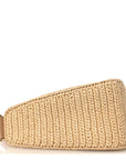 Yarn Raffia Effect Crochet Triangle Shoulder Bag Naturale