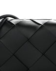 Lambskin Maxi Intrecciato Small Cassette Camera Bag Black