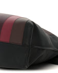 x Albers Nappa Calfskin Medium Flamenco Clutch Black Burgundy