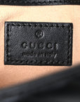 Calfskin Matelasse Monochrome GG Marmont Chain Belt Bag Black