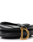 Grained Calfskin Mini Saddle Bag Black