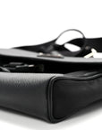 Re-Nylon Saffiano Triangle Shoulder Bag Black