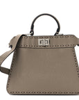 Cuoio Romano Selleria Mini Peekaboo I SEE U Iconic Satchel Fettuccia