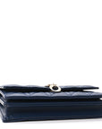 Lambskin Cannage Mini My D1OR Bag Deep Ocean Blue