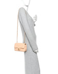 Lambskin Quilted Mini Rectangular Flap Beige