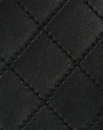 Calfskin Stitched Large Shopping Tote Black