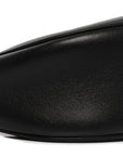 Calfskin Ava Logo Shoulder Bag Black