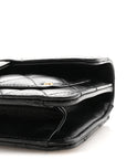 Lambskin Quilted Preppy Satchel Wallet On Chain WOC Black