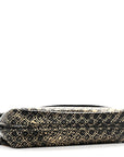 Calfskin Intrecciomirage Embossed Butterfly Chain Crossbody Black Gold