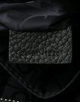 Grained Calfskin Saddle Soft Bag Black