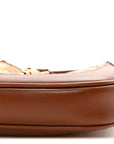 New Canvas Charisma Calfskin Crystal GG Monogram Mini Jackie 1961 Hobo Camel Ebony