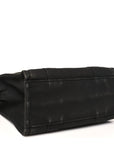 Cotton Canvas Small The Traveler Tote Bag Black