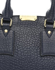 Signature Grain Small Clifton Bag Navy Blue