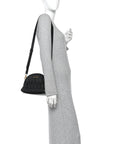 Nappa Matelasse Dome Crossbody Black