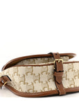Triomphe Canvas Medium Folco Bag White