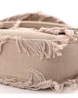 Nylon Fabric Jacquard FF Fringed Baguette Cuoio Pietra