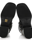 Calfskin Harness Enigneer Boots 37 Black