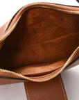 Smooth Calfskin Medium Strap Ava Triomphe Shoulder Bag Tan
