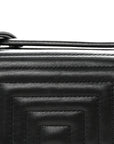 Shiny Nappa Trapuntata Micro Double Baguette Black