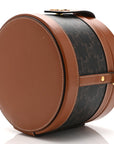 Calfskin Triomphe Canvas Medium Tambour Bag Tan