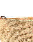 Calfskin Raffia Paulas Ibiza Pochette Bag Natural Tan