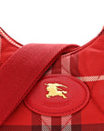 Nylon Horseshoe Crossbody Bag Crayon Red