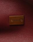 Smooth Calfskin Small Bel Air Clutch On Strap Dark Burgundy