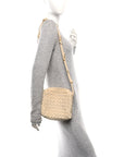 Suede Intrecciato Small Loop Camera Bag Sand