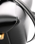 Smooth Calfskin Double Stitching Mini Belt Bag Black