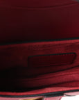 Grained Calfskin Mini Saddle Bag Red