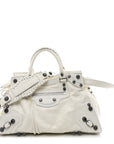 Agneau Arena Neo Cagole City Handbag Optic White