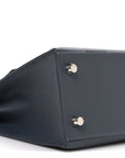 Epsom Tadelakt Chevre Mysore Casaque Etoilee Kelly Sellier 25 Ardoise Black Vert Peppermint