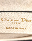 Grained Calfskin Mini Saddle Bag White