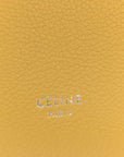 Soft Grained Calfskin Small Sangle Bucket Bag Ocre