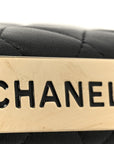 Lambskin Quilted Trendy CC Wallet On Chain WOC Black