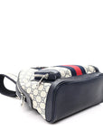 GG Supreme Monogram Textured Dollar Calfskin Web Small Ophidia Day Backpack Beige Blue Black
