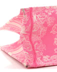 Canvas Embroidered Medium D1ORiviera Toile De Jouy Book Tote Fluorescent Pink
