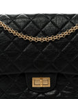 Aged Calfskin Quilted 2.55 Reissue 227 Flap Black