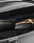 Grained Calfskin Saddle Bag Black