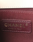 Caviar Calfskin Chevron Medium Boy Flap White