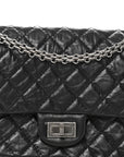 Aged Calfskin Quilted 2.55 Reissue 225 Flap Black
