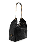 Caviar Quilted Medium CHNL 25 Handbag Black