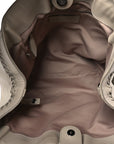 Grainy Calfskin Braided Small Canterbury Tote Beige