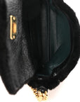 Faux Fur Clutch Black