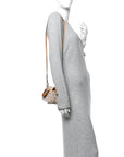 Raffia Chenille Vitello King Plexiglass Micro FF Mini By The Way Top Handle Boston Bag Naturale White