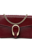 Crinkled Patent Mini Dionysus Shoulder Bag Rosso Ancora Red