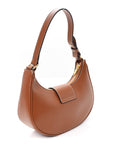 Smooth Calfskin Medium Strap Ava Triomphe Shoulder Bag Tan