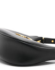 Smooth Calfskin Medium Strap Ava Triomphe Shoulder Bag Black