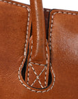 Vegetable Tanned Lambskin Mini Bel Air Carry All Bag Tan Cowboy