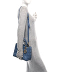 Lambskin Cannage Medium Lady D1OR Denim Blue